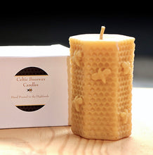 Load image into Gallery viewer, Hexagon Bee Pillar Candle