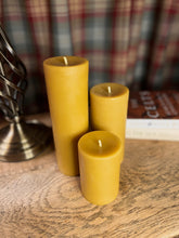 Load image into Gallery viewer, Celtic Beeswax Rustic 6cm pillar Candle Collection