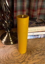 Load image into Gallery viewer, Celtic Beeswax Slim Rustic Pillar Candle