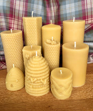 Load image into Gallery viewer, Beeswax Honeycomb Pillar Candle