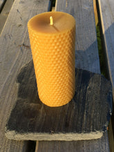 Load image into Gallery viewer, Celtic Beeswax Candles, Honeycomb pillar candle