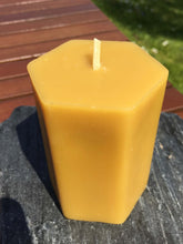 Load image into Gallery viewer, Smooth Hexagon Beeswax Candle