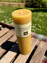 Load image into Gallery viewer, Rustic Beeswax Pillar Candle 19x6cm
