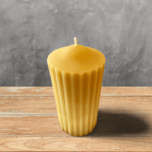 Load image into Gallery viewer, Fluted Cletic Beeswax Candle