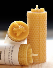 Load image into Gallery viewer, Celtic Beeswax Candles, Solid bee on top