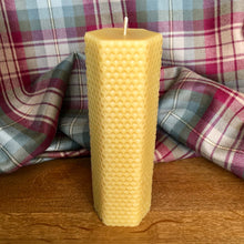 Load image into Gallery viewer, Celtic Beeswax Candles, Hexagon Pillar Candle
