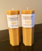 Load image into Gallery viewer, Celtic Beeswax Candles,Hexagon Pillar candles