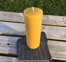 Load image into Gallery viewer, Celtic Beeswax Smooth Pillar Candle 6 x 16.5 cm