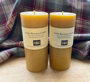 Celtic Beeswax Candles - Rustic Pillar candles