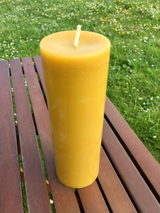 Rustic Beeswax Pillar Candle Collection