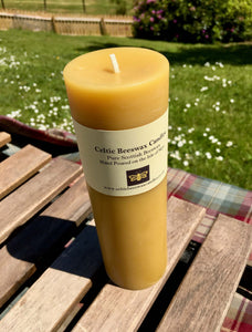 Celtic Beeswax Rustic Pillar Candle 6cmx19cm