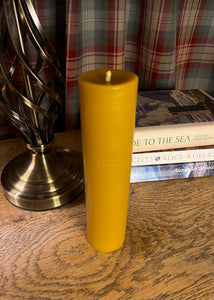 Beeswax Slim Rustic Pillar Candle 19x4.5cm