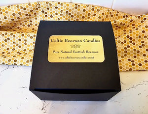 Celtic Knot and Ribbon Beeswax Candles