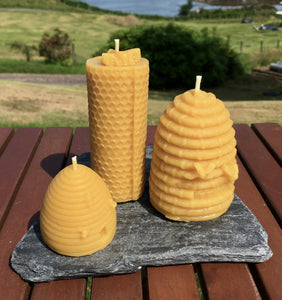Beeswax Candle Bee Skep Collection