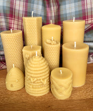 Load image into Gallery viewer, Beeswax Honeycomb Pillar Candle
