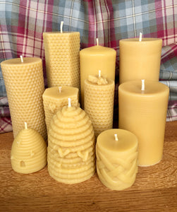 Beeswax Honeycomb Pillar Candle