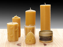 Load image into Gallery viewer, Hexagon Bee Pillar Candle

