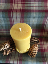 Load image into Gallery viewer, Winter Forest Beeswax Pillar Candle
