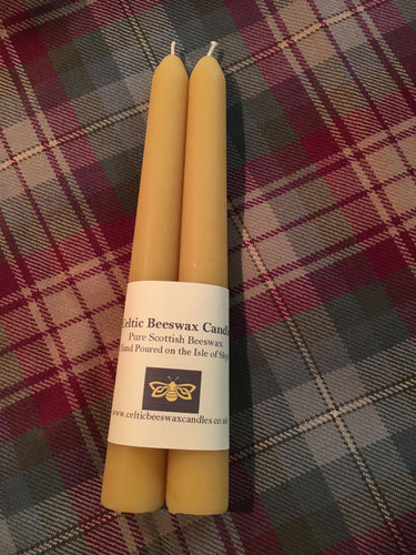 celtic beeswax taper / dinner candles