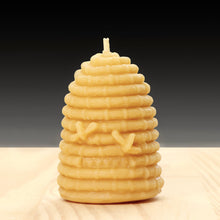 Load image into Gallery viewer, Celtic Beeswax Candles, Bee Skep Candle
