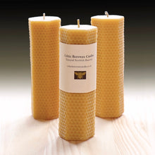 Load image into Gallery viewer, Celtic Beeswax Candles, Hexagon Pillar Candles
