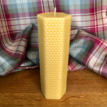 Load image into Gallery viewer, Celtic Beeswax Candles, Hexagon Pillar Candle
