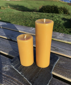 Celtic Beeswax Candles, Slim Pillar Candles