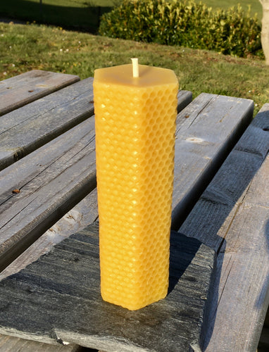 Celtic Beeswax Candles, Hexagon Pillar Candle