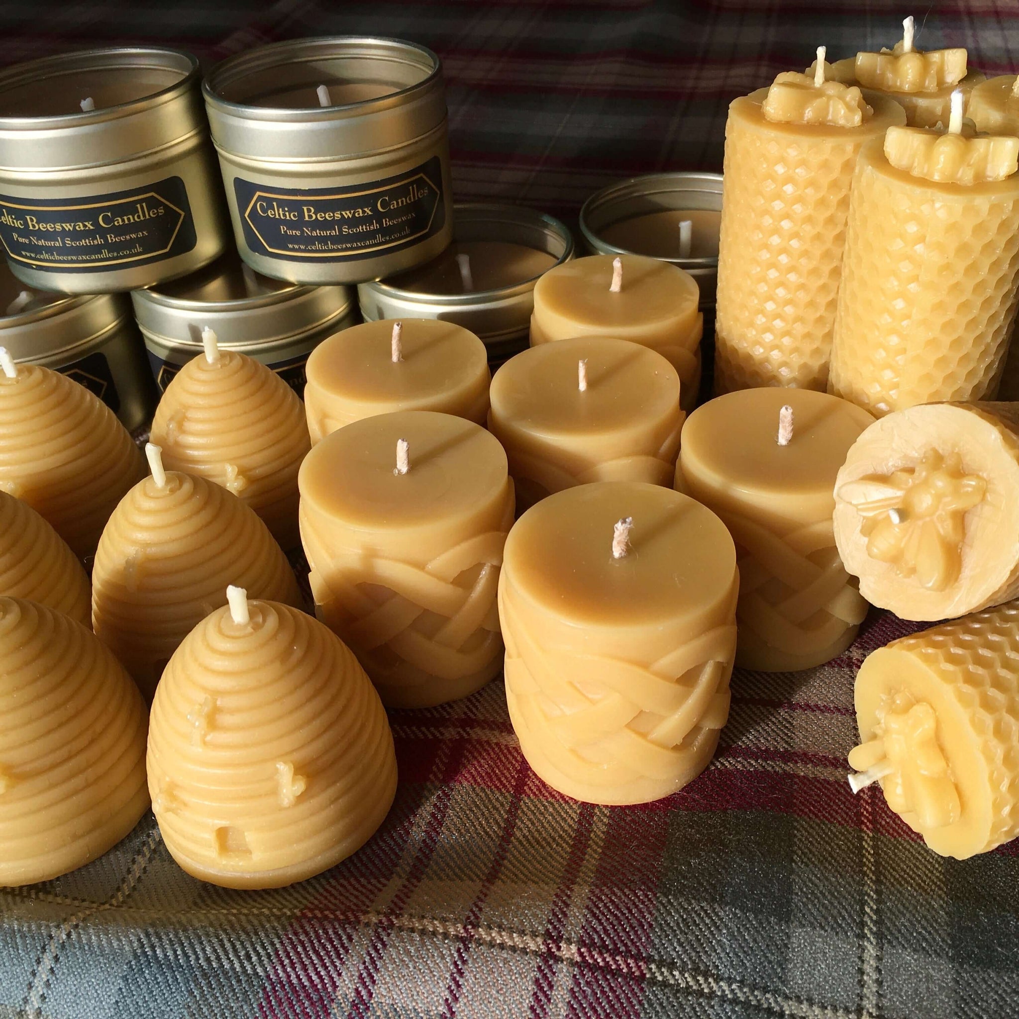 Irish CELTIC Knot Beeswax Candle Set | 100% PURE USA Beeswax | Handmade  Natural Candles 